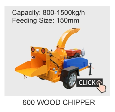 Waste Wood Pallet Chipper Whole Tree Horizontal Grinder Diesel Drum Wood Chipper