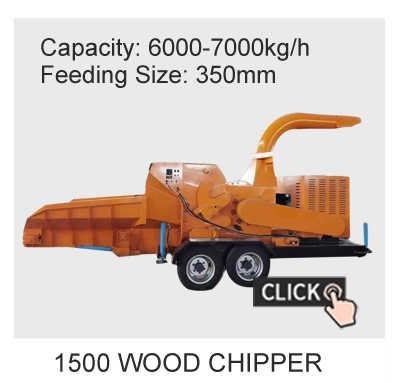 Factory Supply 6 Inch Diesel Heavy Duty Bamboo Tree Wood Chipper Shredder