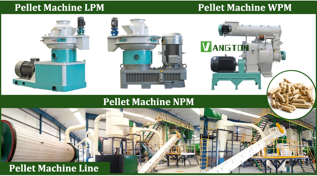 Biofuel Energy Rice Husk Sawdust Bamboo Powder Tree Branches Granulator Briquette Press Machine / Ring Flat Die 1t/H 2t Agriculture Biomass Wood Pellet Machine