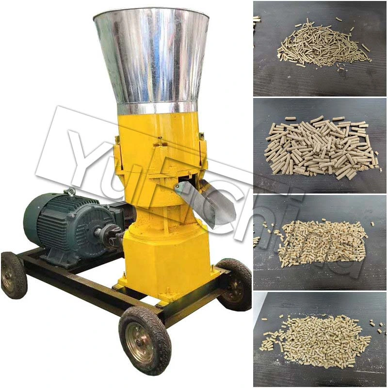 90-150 Kgh Small Animal Feed Flat Die Pellet Mill